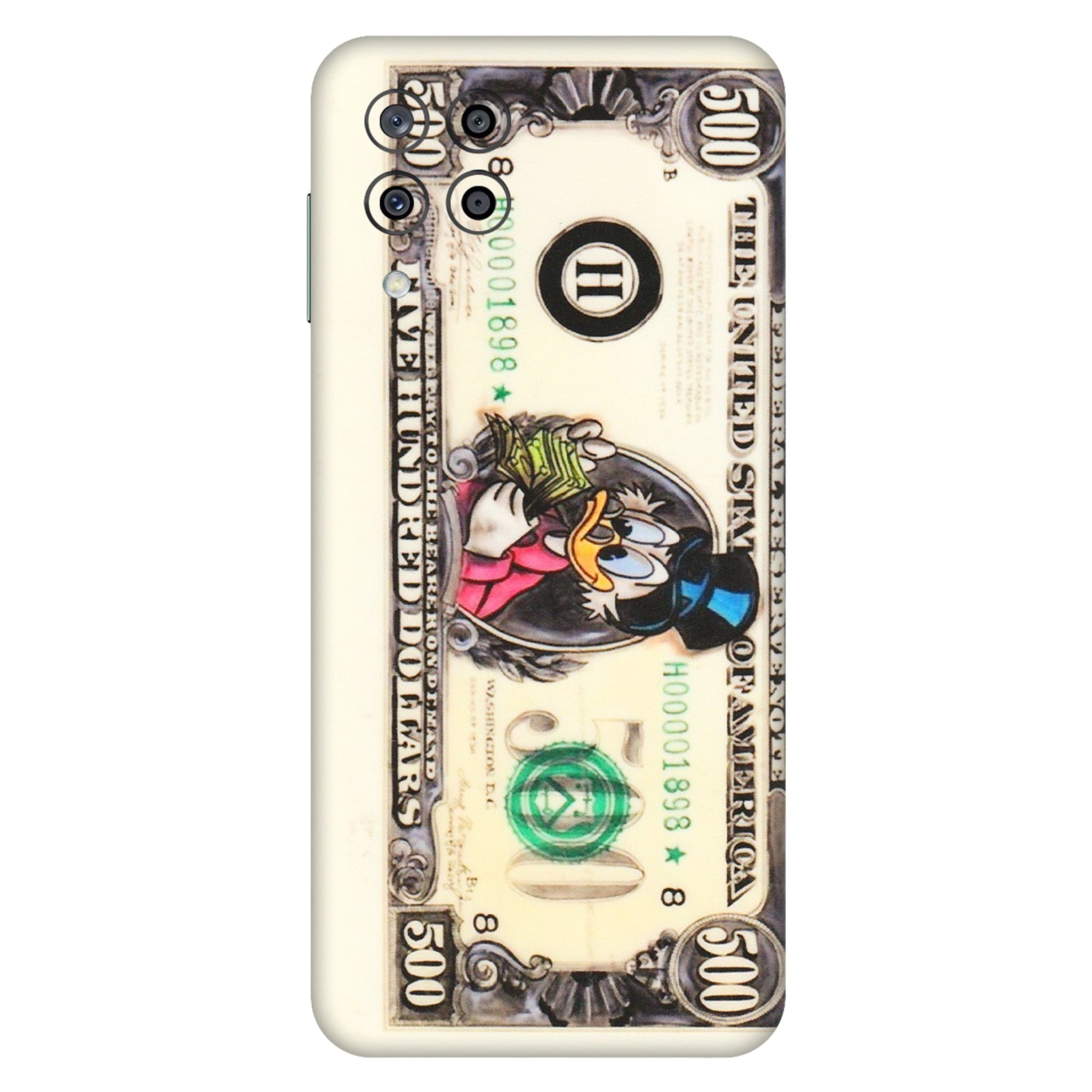 Samsung M/F/Note/Flip and C Phone Skins (All Models) - Five Hundred Dollar Duck - Transparent Finish (T-15) Samsung Galaxy M33 (5G)