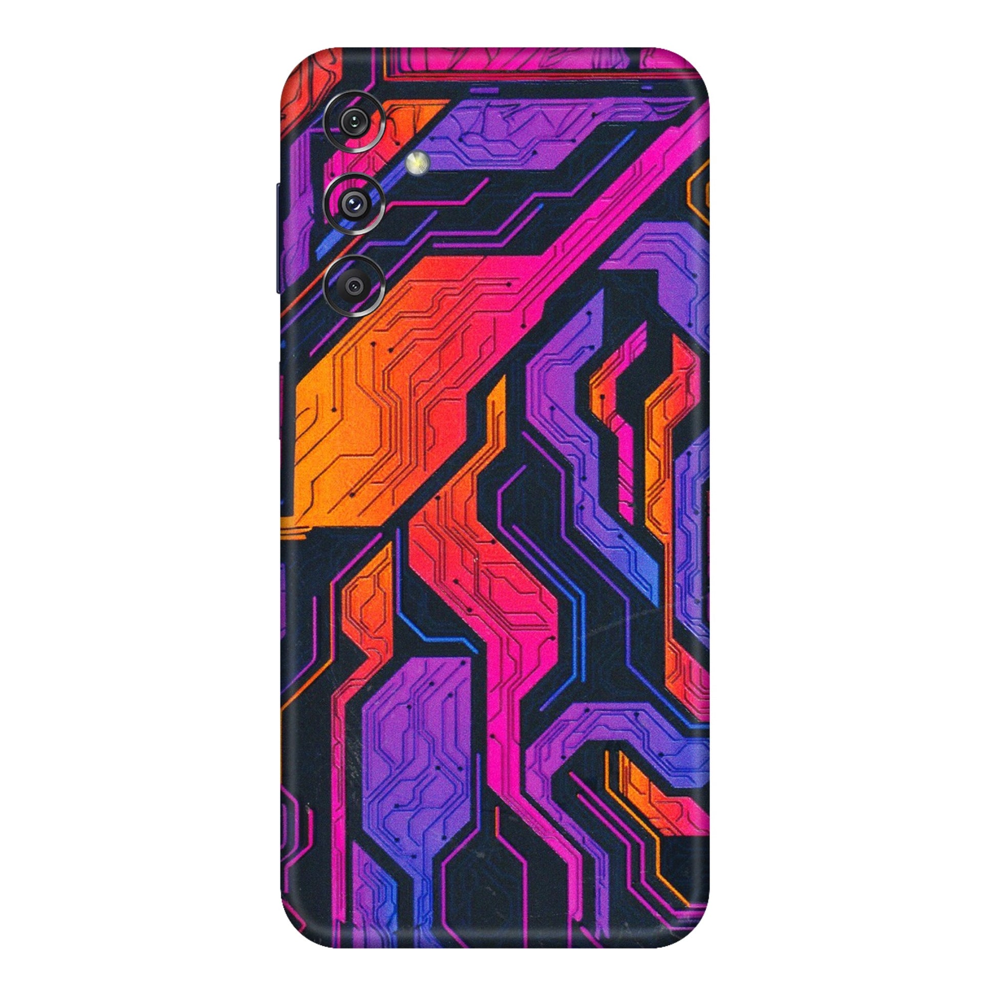 Samsung M/F/Note/Flip and C Phone Skins (All Models) - Tech Circuits Futuristic - 3D Embossed Finish (L-07) Samsung Galaxy M34 (5G)
