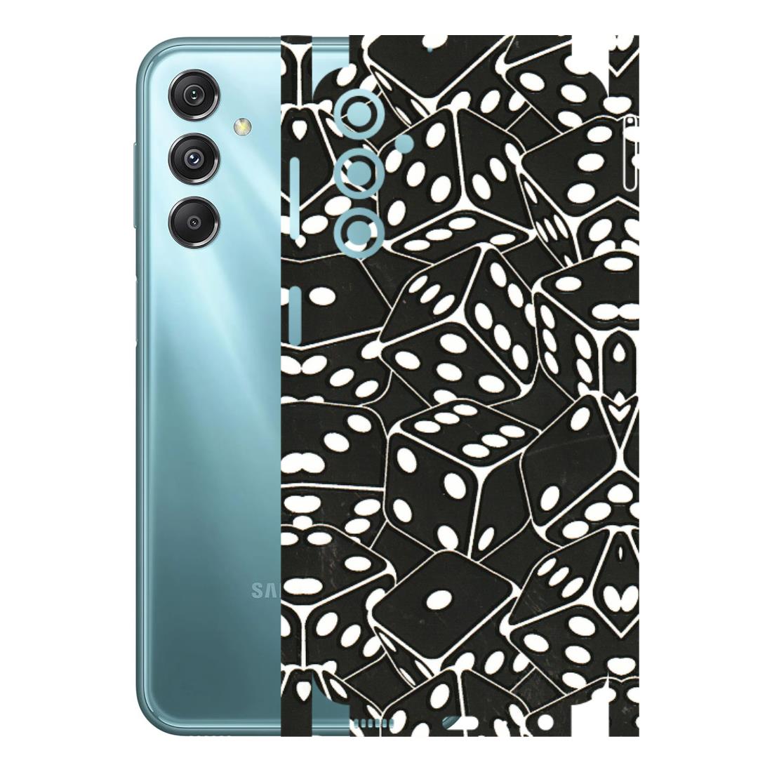 Samsung M/F/Note/Flip and C Phone Skins (All Models) - Big Black Dices - 3D Embossed Finish (L-106) Samsung Galaxy M34 (5G)