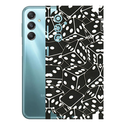 Samsung M/F/Note/Flip and C Phone Skins (All Models) - Big Black Dices - 3D Embossed Finish (L-106) Samsung Galaxy M34 (5G)