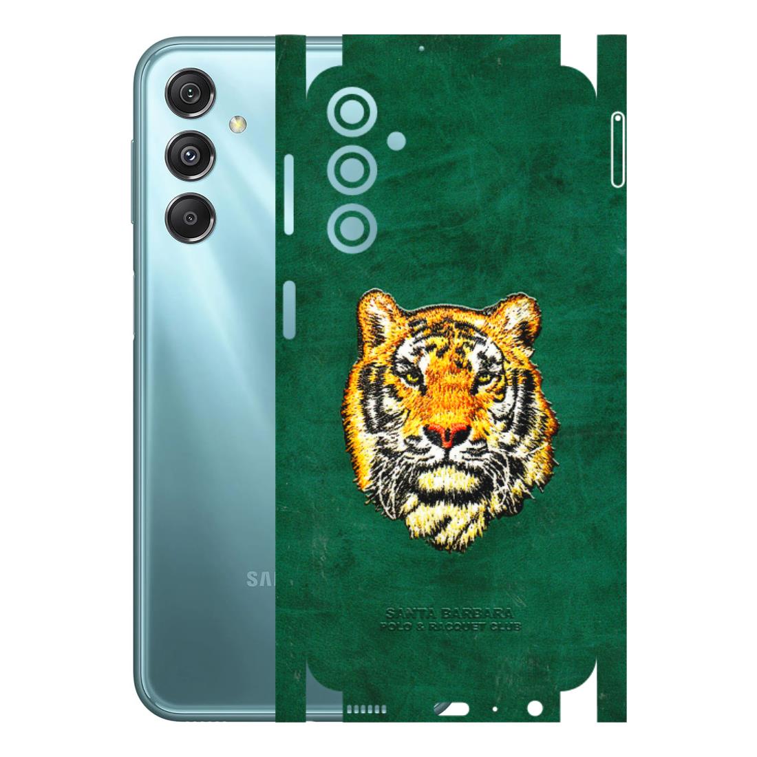 Samsung M/F/Note/Flip and C Phone Skins (All Models) - Leather Feel Tiger - 3D Embossed Finish (L-111) Samsung Galaxy M34 (5G)