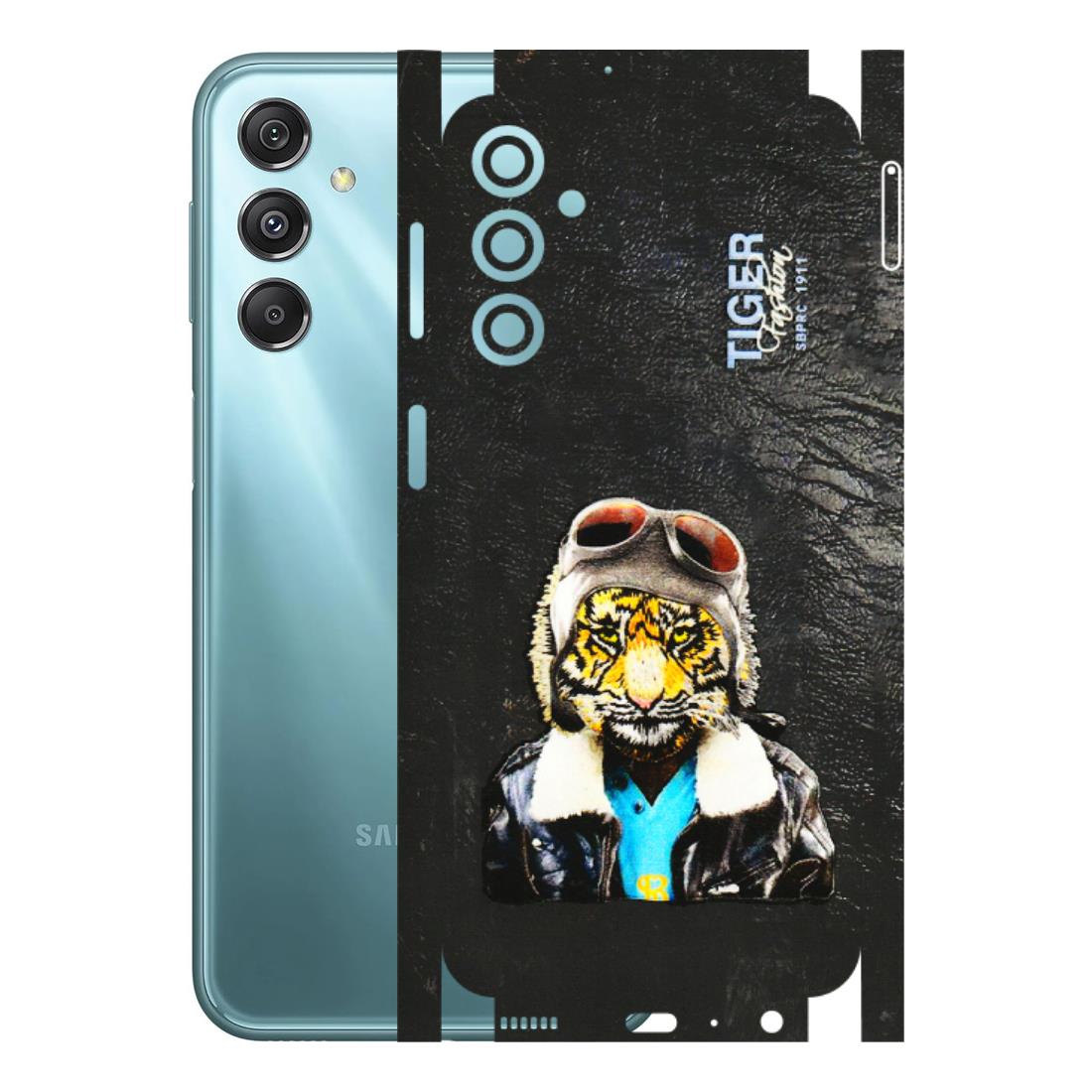 Samsung M/F/Note/Flip and C Phone Skins (All Models) - Rider Tiger - 3D Embossed Finish (L-113) Samsung Galaxy M34 (5G)