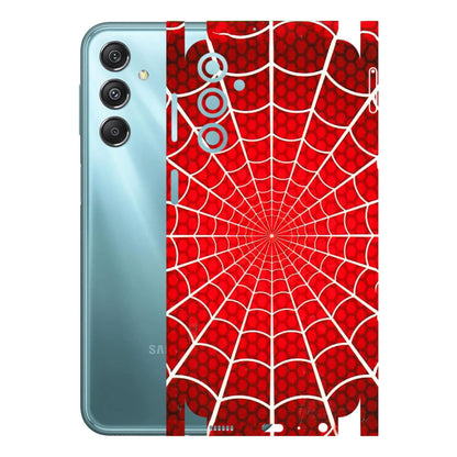 Samsung M/F/Note/Flip and C Phone Skins (All Models) - Classic Spidey Web - 3D Embossed Finish (L-115) Samsung Galaxy M34 (5G)