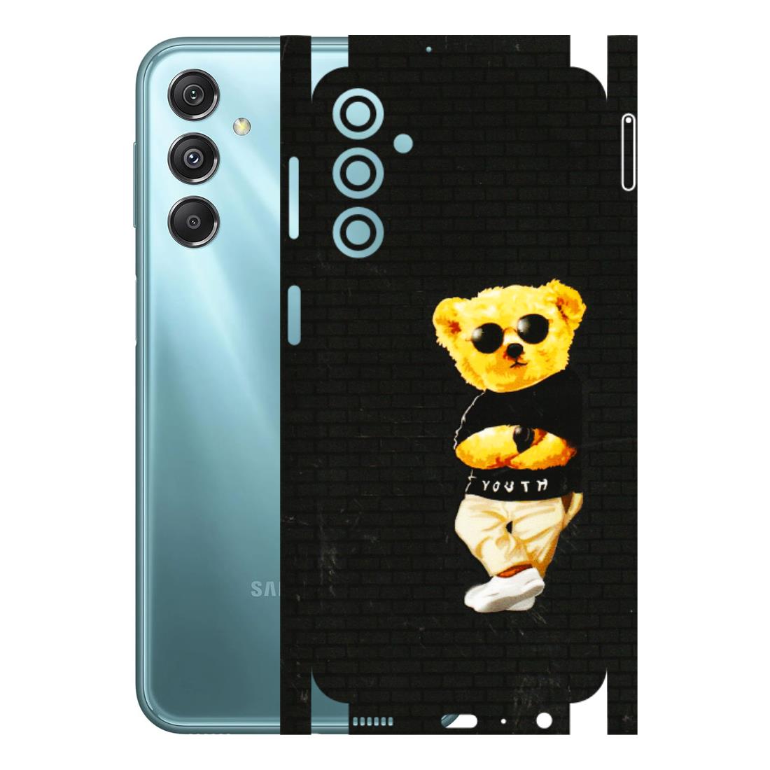 Samsung M/F/Note/Flip and C Phone Skins (All Models) - Classy Teddy Bear - 3D Embossed Finish (L-116) Samsung Galaxy M34 (5G)