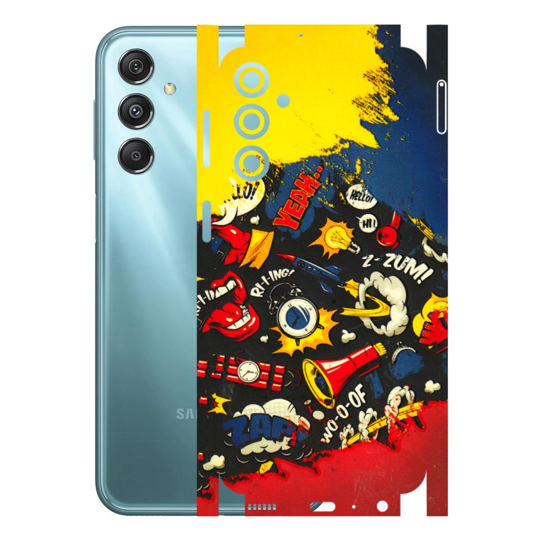 Samsung M/F/Note/Flip and C Phone Skins (All Models) - Pacific Doodle Art - 3D Embossed Finish (L-120) Samsung Galaxy M34 (5G)