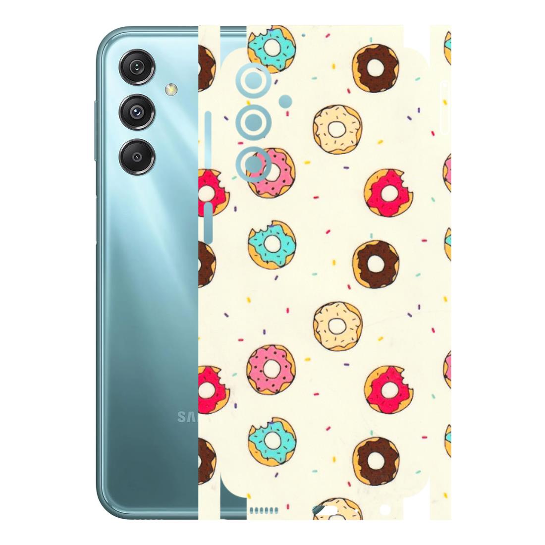 Samsung M/F/Note/Flip and C Phone Skins (All Models) - Mini Donuts Doodle Art - 3D Embossed Finish (L-122) Samsung Galaxy M34 (5G)
