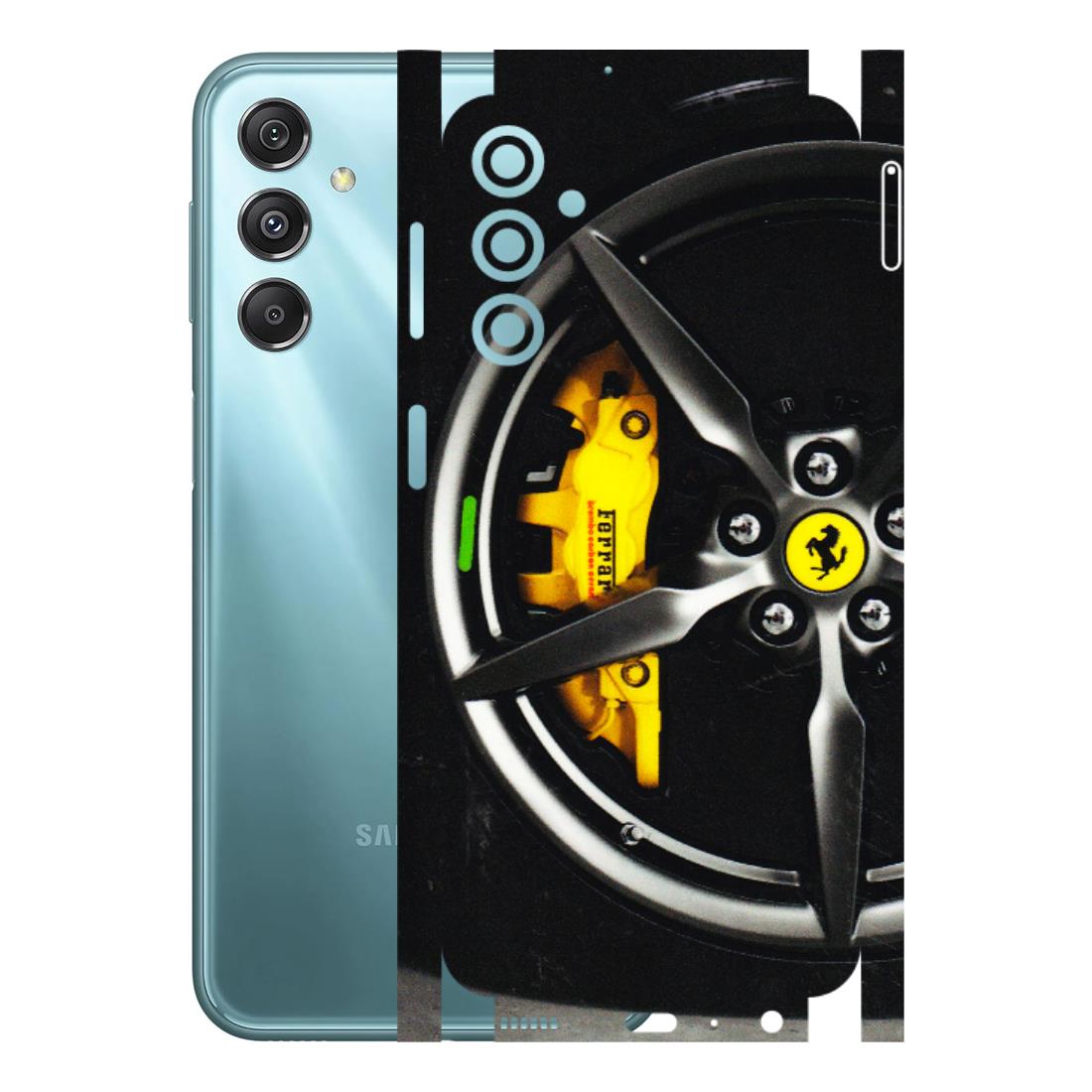 Samsung M/F/Note/Flip and C Phone Skins (All Models) - Ferrari Wheel Alloy - 3D Embossed Finish (L-173) Samsung Galaxy M34 (5G)