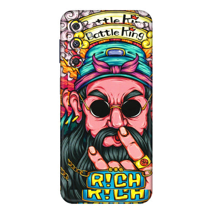 Samsung M/F/Note/Flip and C Phone Skins (All Models) - Battle King Dude Face - 3D Embossed Finish (L-178) Samsung Galaxy M34 (5G)