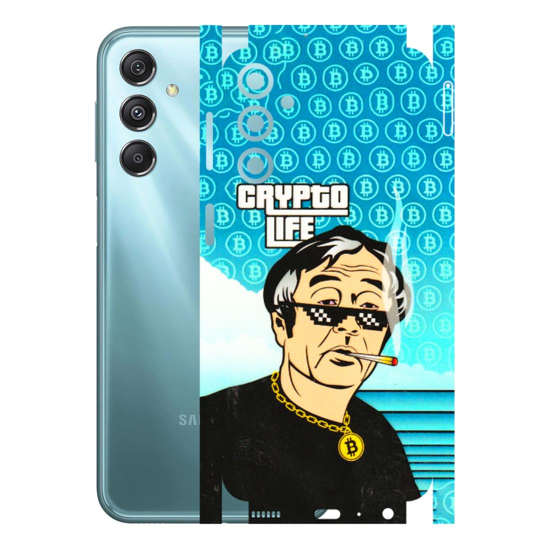 Samsung M/F/Note/Flip and C Phone Skins (All Models) - Crypto Thug Life - 3D Embossed Finish (L-179) Samsung Galaxy M34 (5G)