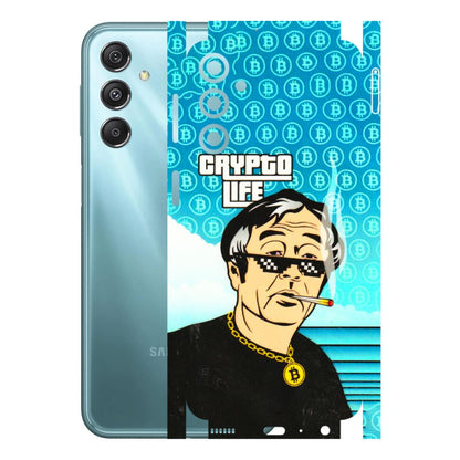 Samsung M/F/Note/Flip and C Phone Skins (All Models) - Crypto Thug Life - 3D Embossed Finish (L-179) Samsung Galaxy M34 (5G)