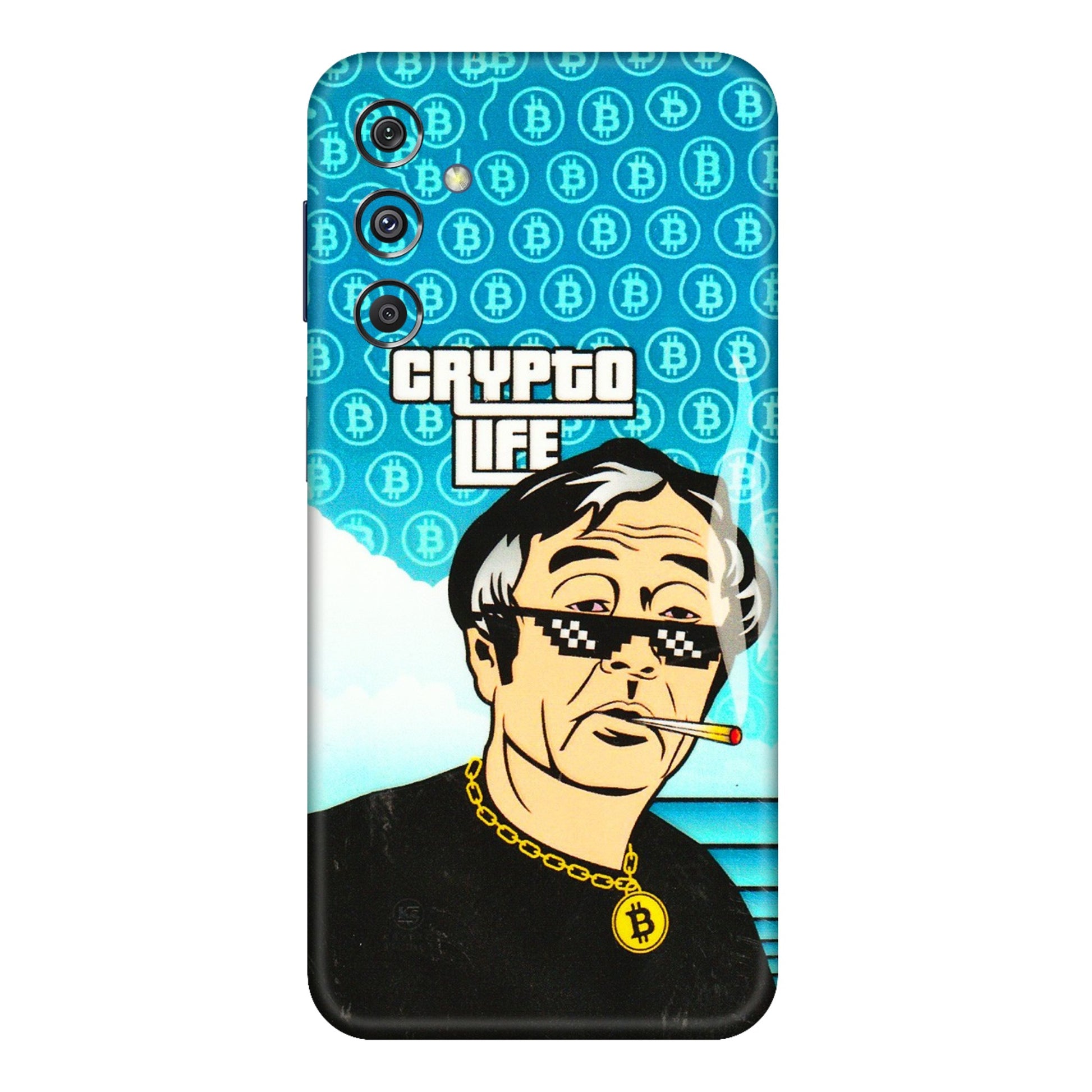 Samsung M/F/Note/Flip and C Phone Skins (All Models) - Crypto Thug Life - 3D Embossed Finish (L-179) Samsung Galaxy M34 (5G)