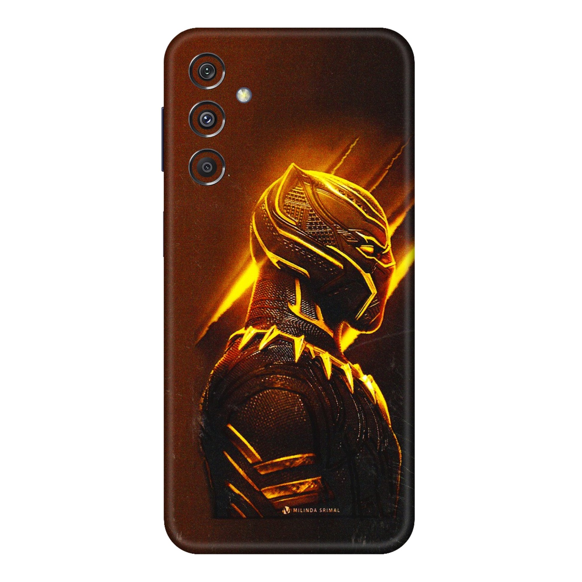 Samsung M/F/Note/Flip and C Phone Skins (All Models) - Gold Black Panther - 3D Embossed Finish (L-181) Samsung Galaxy M34 (5G)