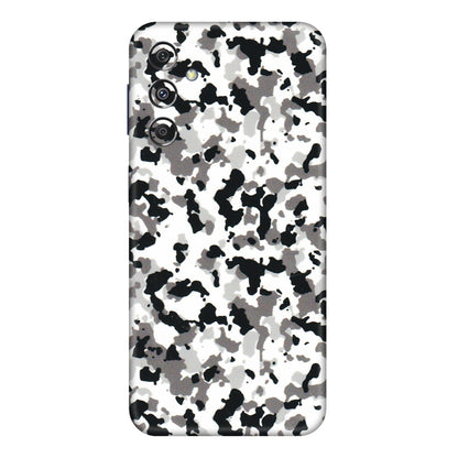 Samsung M/F/Note/Flip and C Phone Skins (All Models) - White Black Camouflage - 3D Embossed Finish (L-18) Samsung Galaxy M34 (5G)