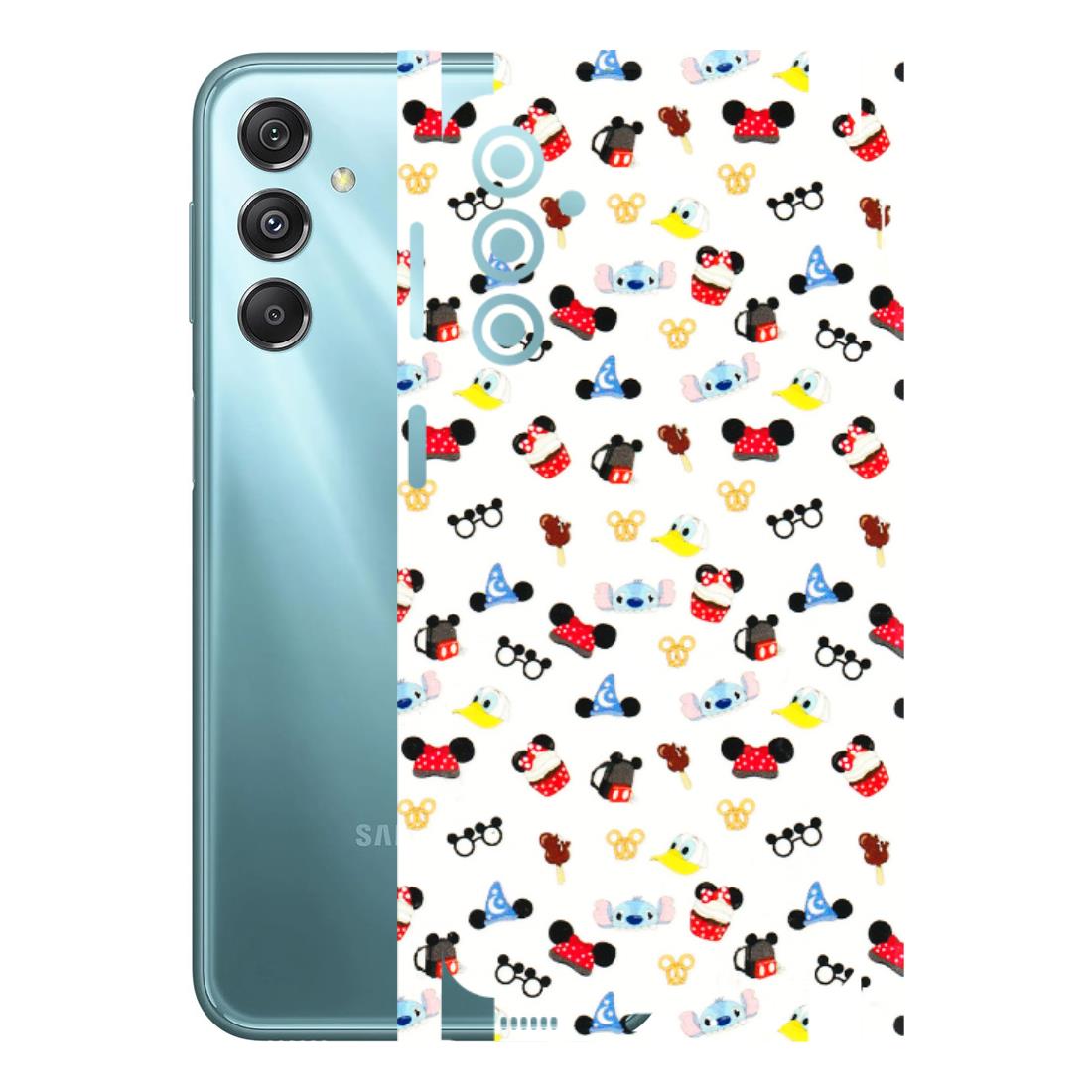 Samsung M/F/Note/Flip and C Phone Skins (All Models) - Minnie Mouse & Donald Doodles s - 3D Embossed Finish (L-194) Samsung Galaxy M34 (5G)
