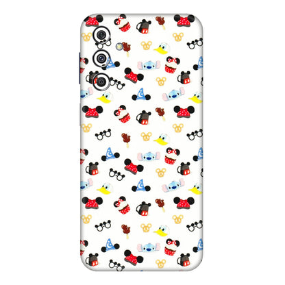 Samsung M/F/Note/Flip and C Phone Skins (All Models) - Minnie Mouse & Donald Doodles s - 3D Embossed Finish (L-194) Samsung Galaxy M34 (5G)