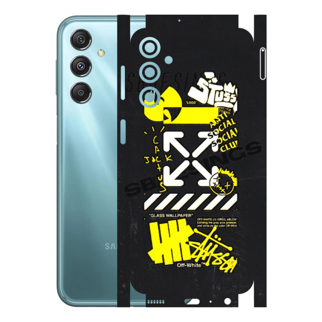 Samsung M/F/Note/Flip and C Phone Skins (All Models) - Anti Social Graffiti - 3D Embossed Finish (L-198) Samsung Galaxy M34 (5G)