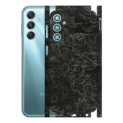 Samsung M/F/Note/Flip and C Phone Skins (All Models) - Black map Texture - 3D Embossed Finish (L-201) Samsung Galaxy M34 (5G)