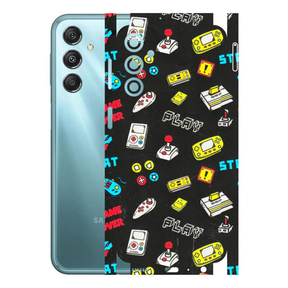 Samsung M/F/Note/Flip and C Phone Skins (All Models) - Gaming Doodles - 3D Embossed Finish (L-224) Samsung Galaxy M34 (5G)