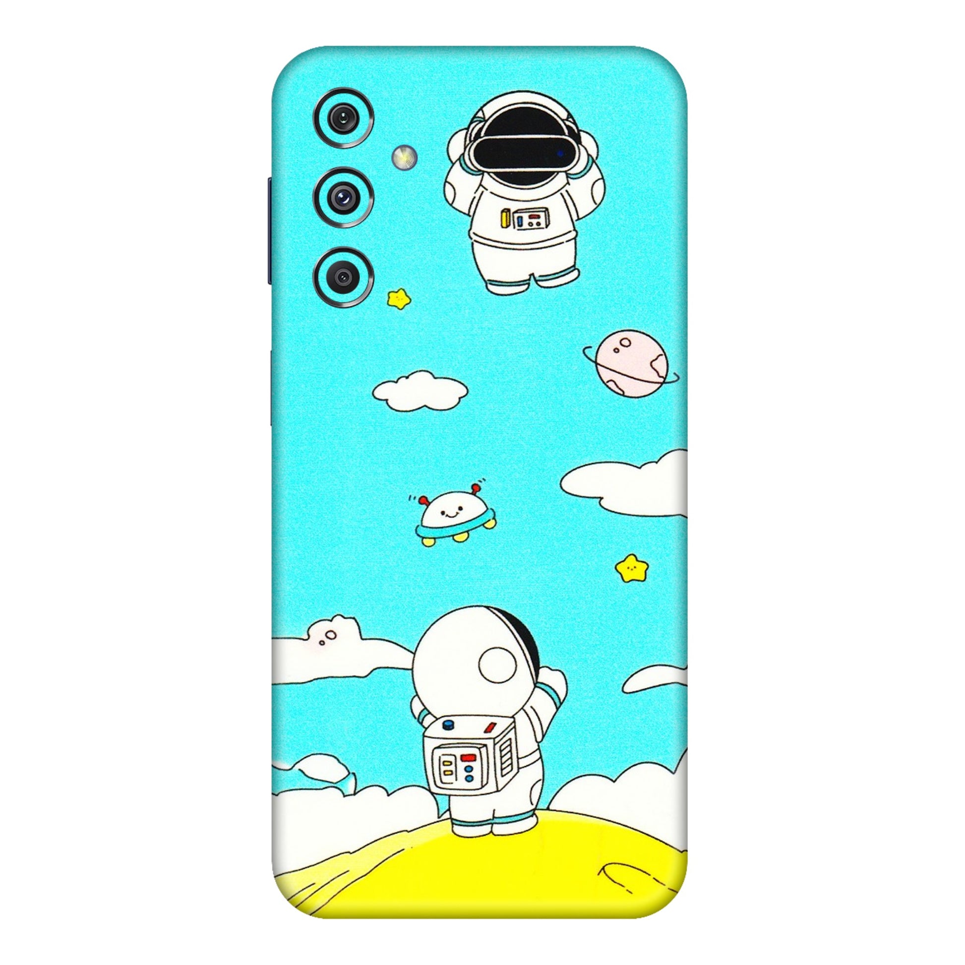 Samsung M/F/Note/Flip and C Phone Skins (All Models) - Blue Skies Astro Float - 3D Embossed Finish (L-230) Samsung Galaxy M34 (5G)