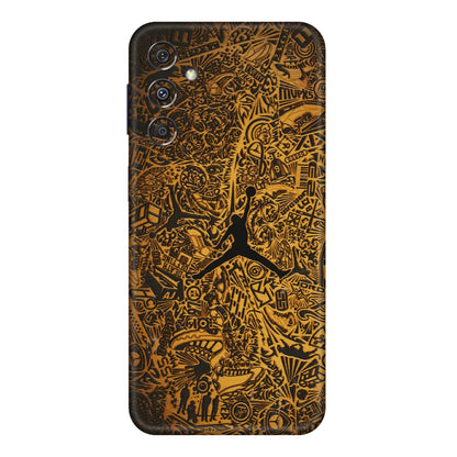 Samsung M/F/Note/Flip and C Phone Skins (All Models) - Premium Gold Basketball Player - 3D Embossed Finish (L-236) Samsung Galaxy M34 (5G)