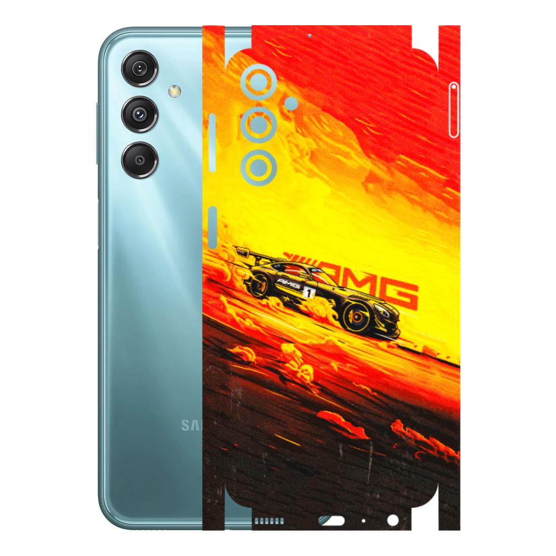 Samsung M/F/Note/Flip and C Phone Skins (All Models) - AMG Car Speed Cover - 3D Embossed Finish (L-256) Samsung Galaxy M34 (5G)