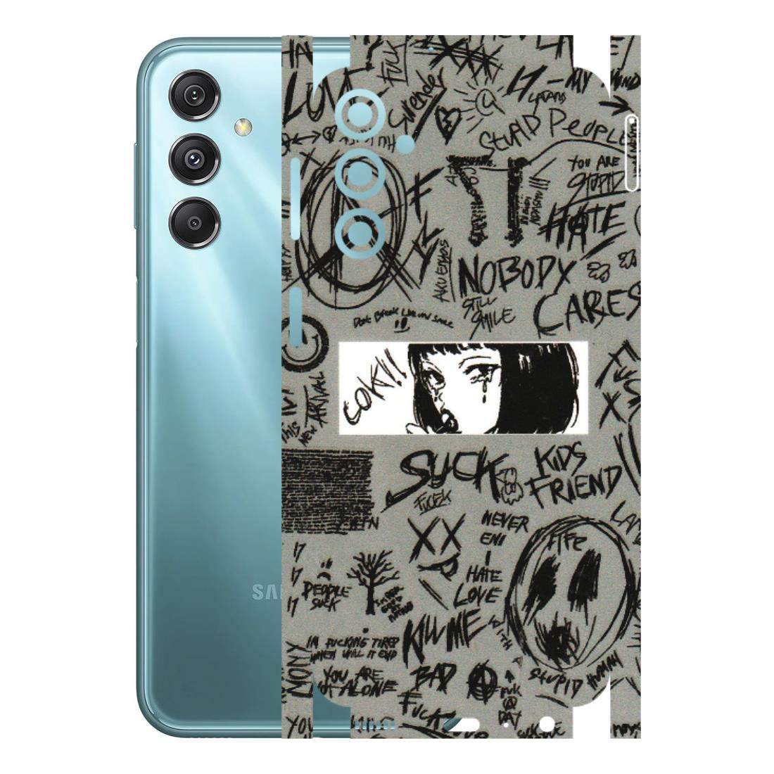Samsung M/F/Note/Flip and C Phone Skins (All Models) - Never Have Love Anime - 3D Embossed Finish (L-260) Samsung Galaxy M34 (5G)