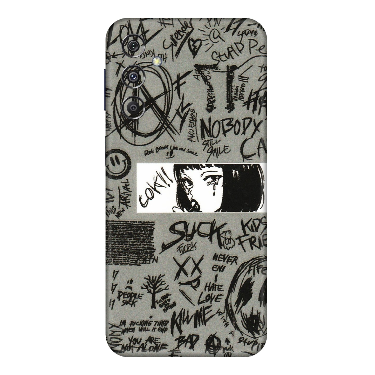 Samsung M/F/Note/Flip and C Phone Skins (All Models) - Never Have Love Anime - 3D Embossed Finish (L-260) Samsung Galaxy M34 (5G)