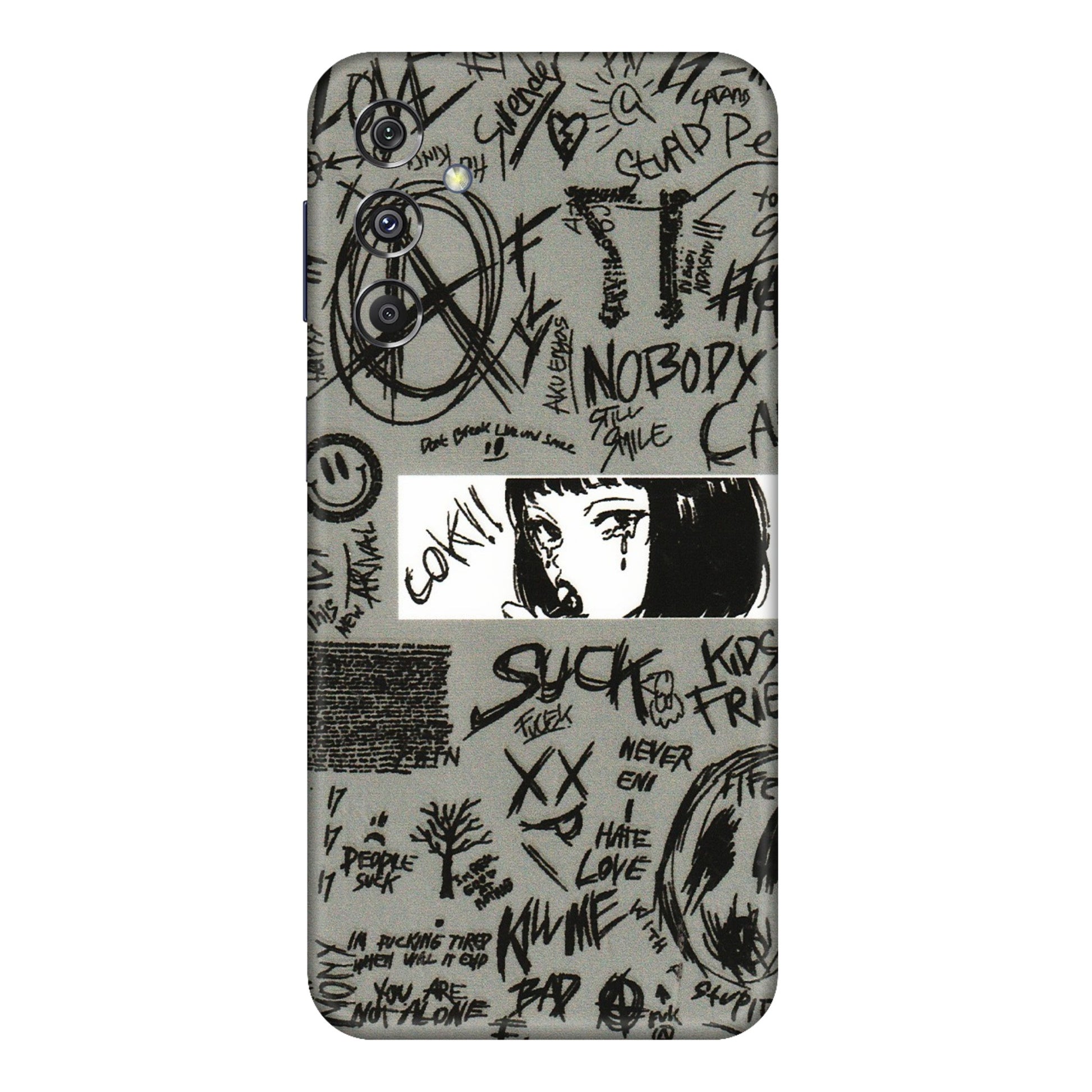 Samsung M/F/Note/Flip and C Phone Skins (All Models) - Never Have Love Anime - 3D Embossed Finish (L-260) Samsung Galaxy M34 (5G)