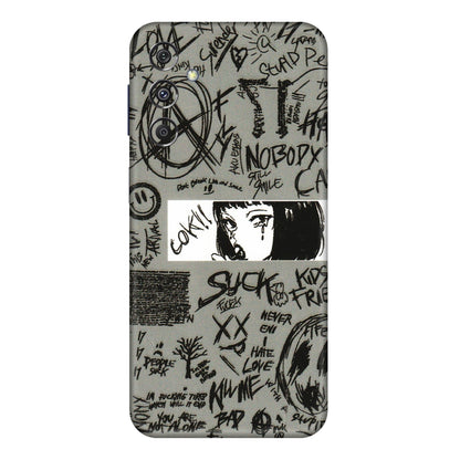 Samsung M/F/Note/Flip and C Phone Skins (All Models) - Never Have Love Anime - 3D Embossed Finish (L-260) Samsung Galaxy M34 (5G)