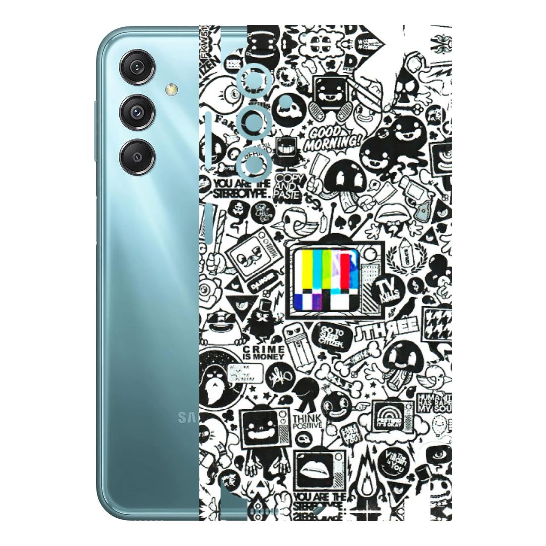 Samsung M/F/Note/Flip and C Phone Skins (All Models) - Doodles Positive Art - 3D Embossed Finish (L-263) Samsung Galaxy M34 (5G)