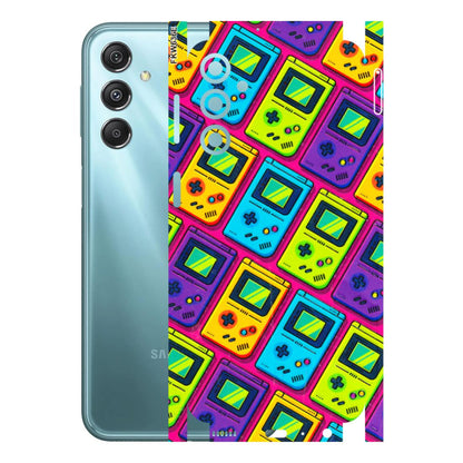 Samsung M/F/Note/Flip and C Phone Skins (All Models) - Gameboy Colourful - 3D Embossed Finish (L-266) Samsung Galaxy M34 (5G)