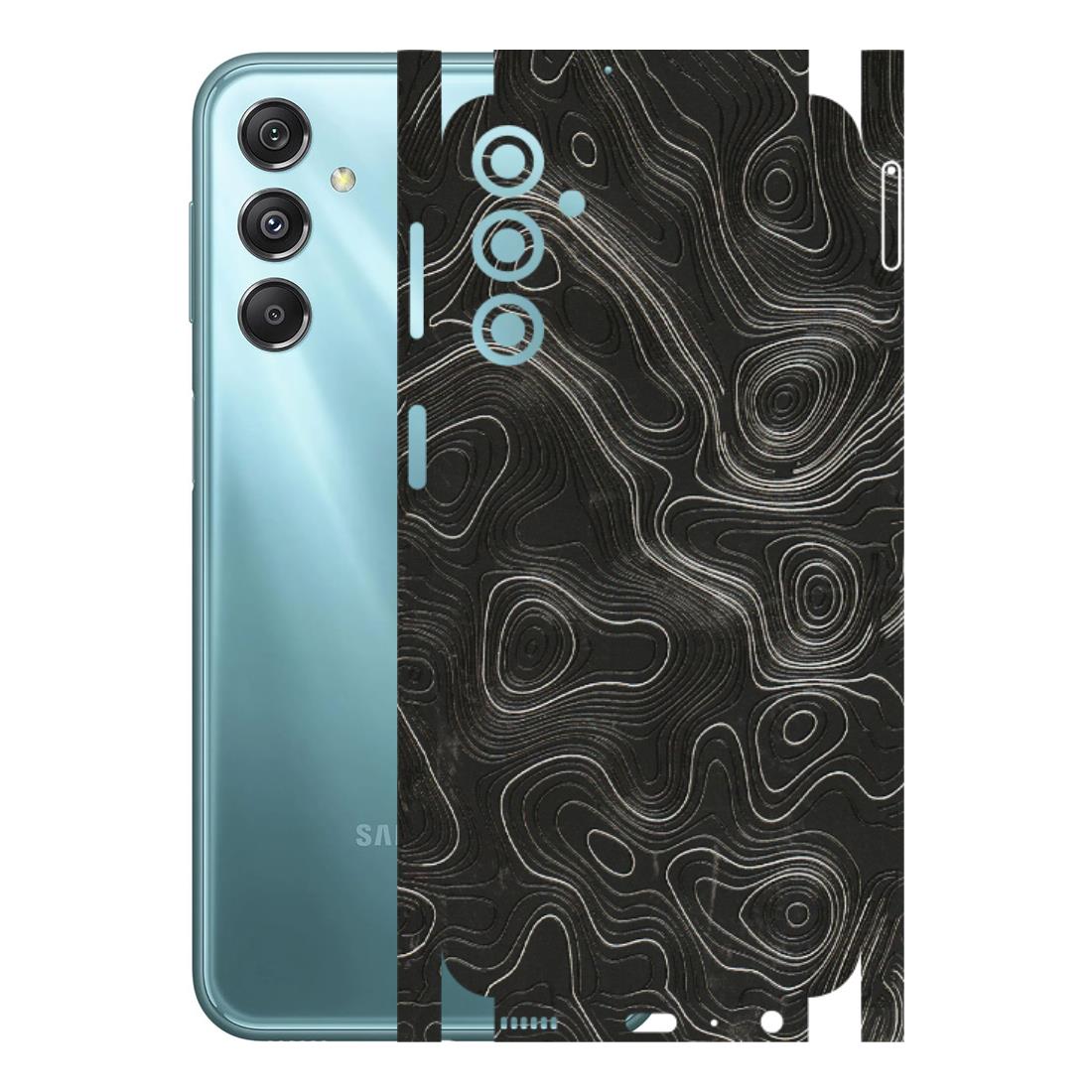 Samsung M/F/Note/Flip and C Phone Skins (All Models) - Abstract White Line Map - 3D Embossed Finish (L-269) Samsung Galaxy M34 (5G)