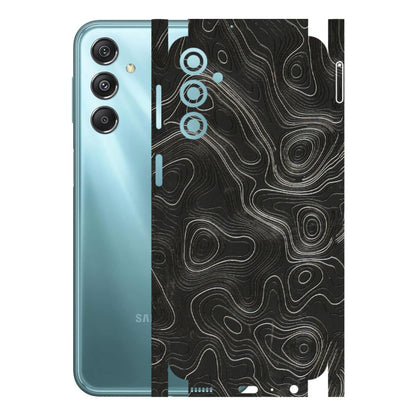 Samsung M/F/Note/Flip and C Phone Skins (All Models) - Abstract White Line Map - 3D Embossed Finish (L-269) Samsung Galaxy M34 (5G)