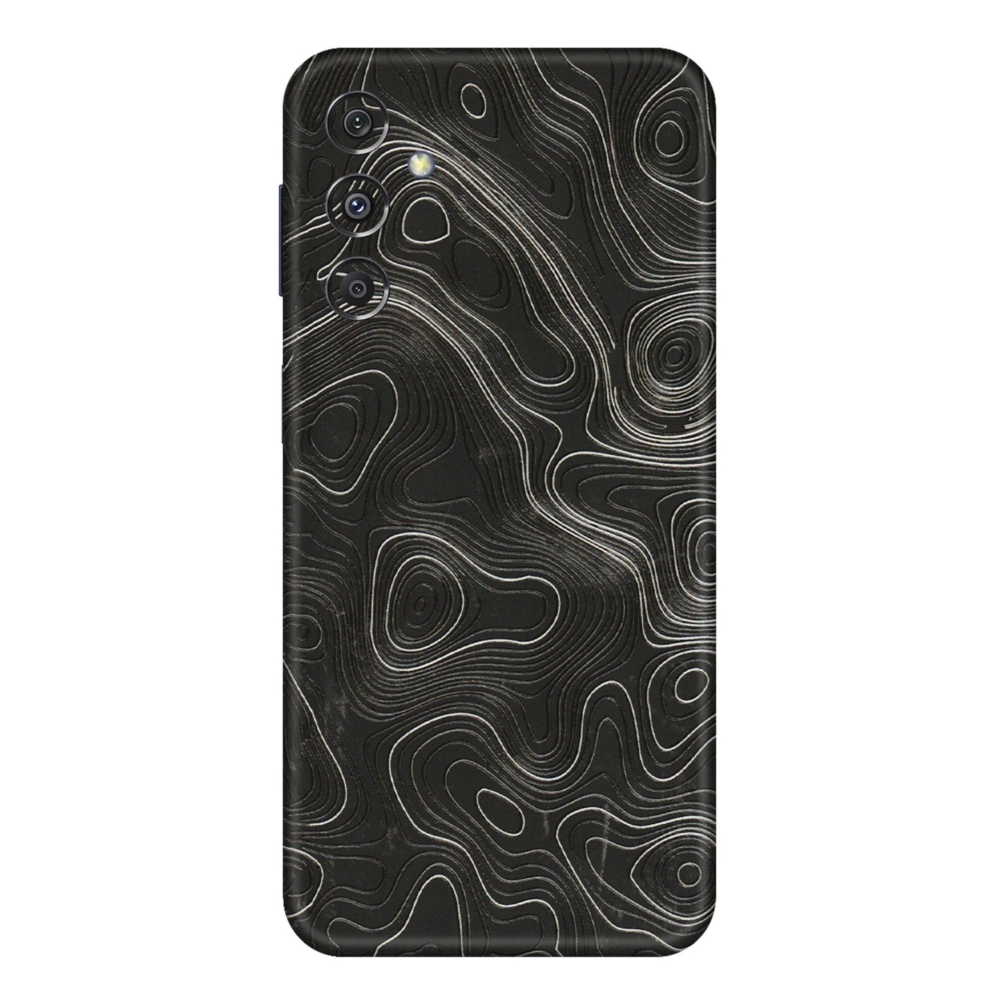 Samsung M/F/Note/Flip and C Phone Skins (All Models) - Abstract White Line Map - 3D Embossed Finish (L-269) Samsung Galaxy M34 (5G)