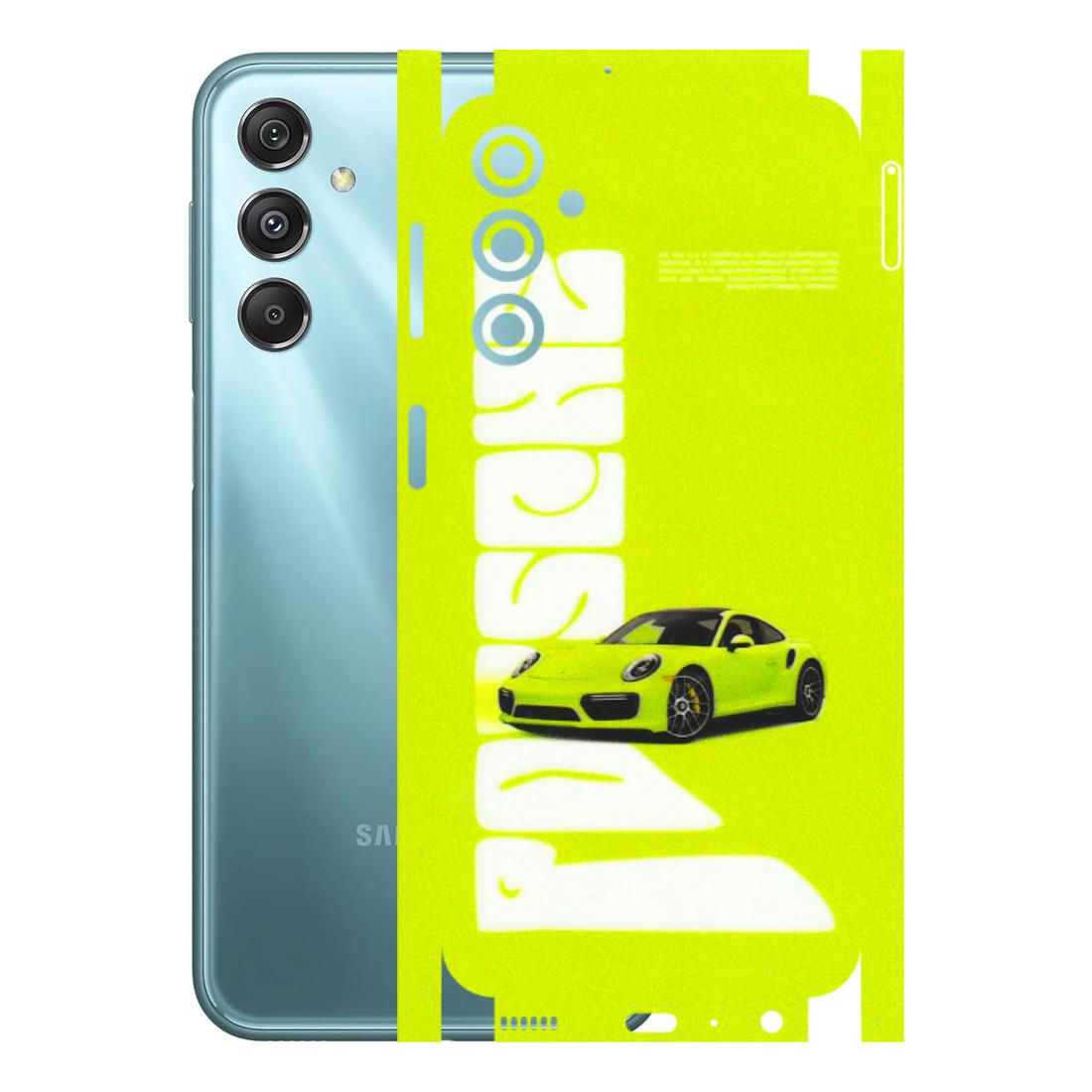 Samsung M/F/Note/Flip and C Phone Skins (All Models) - Lime Green Porche - 3D Embossed Finish (L-30) Samsung Galaxy M34 (5G)