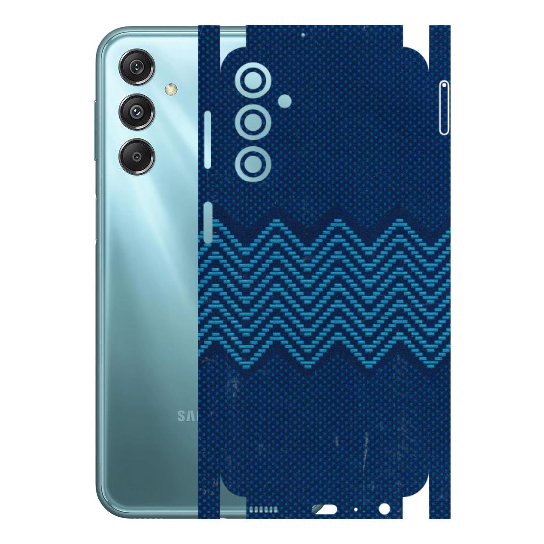 Samsung M/F/Note/Flip and C Phone Skins (All Models) - Blue Sober Waves - 3D Embossed Finish (L-306) Samsung Galaxy M34 (5G)