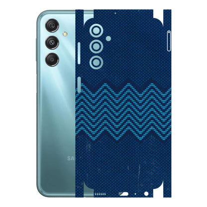 Samsung M/F/Note/Flip and C Phone Skins (All Models) - Blue Sober Waves - 3D Embossed Finish (L-306) Samsung Galaxy M34 (5G)