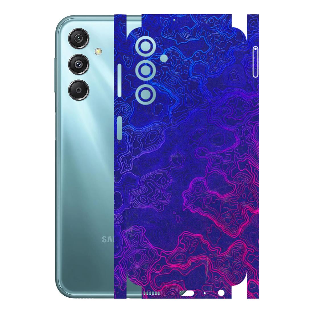 Samsung M/F/Note/Flip and C Phone Skins (All Models) - Purple Ripples Swirl - 3D Embossed Finish (L-314) Samsung Galaxy M34 (5G)
