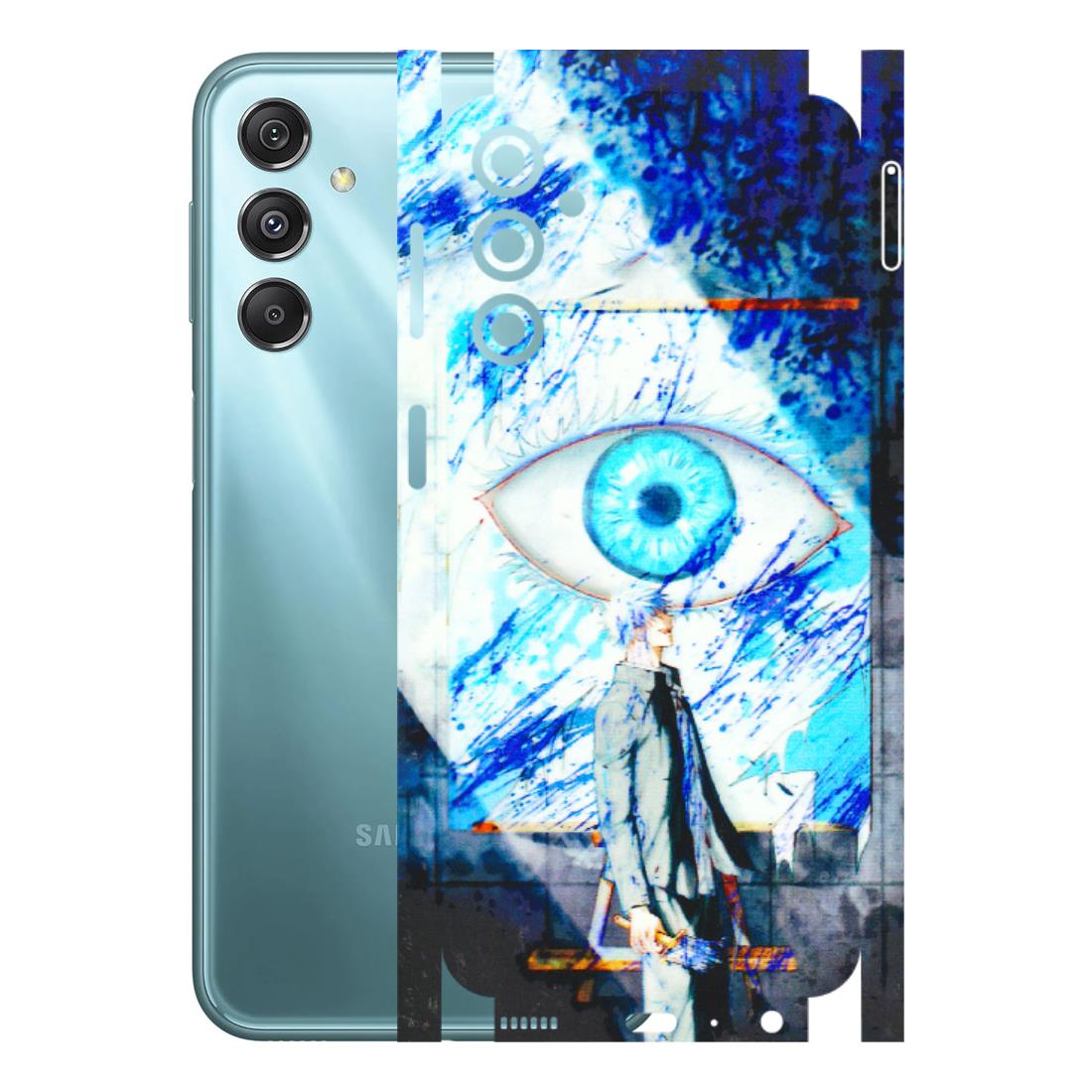 Samsung M/F/Note/Flip and C Phone Skins (All Models) - Anime Sea Blue Eye - 3D Embossed Finish (L-318) Samsung Galaxy M34 (5G)
