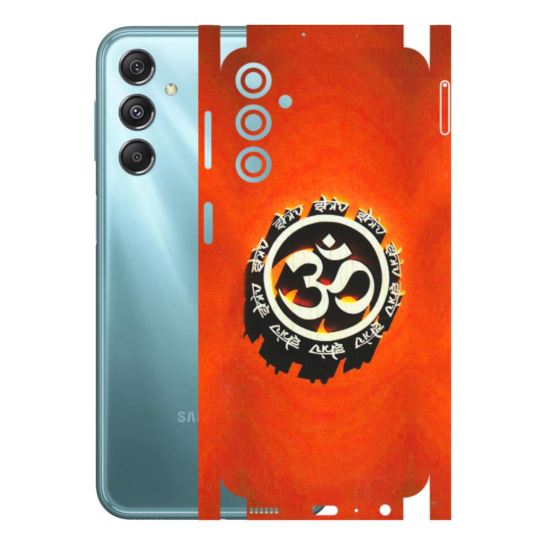 Samsung M/F/Note/Flip and C Phone Skins (All Models) - Aum Shiv Orange - 3D Embossed Finish (L-32) Samsung Galaxy M34 (5G)
