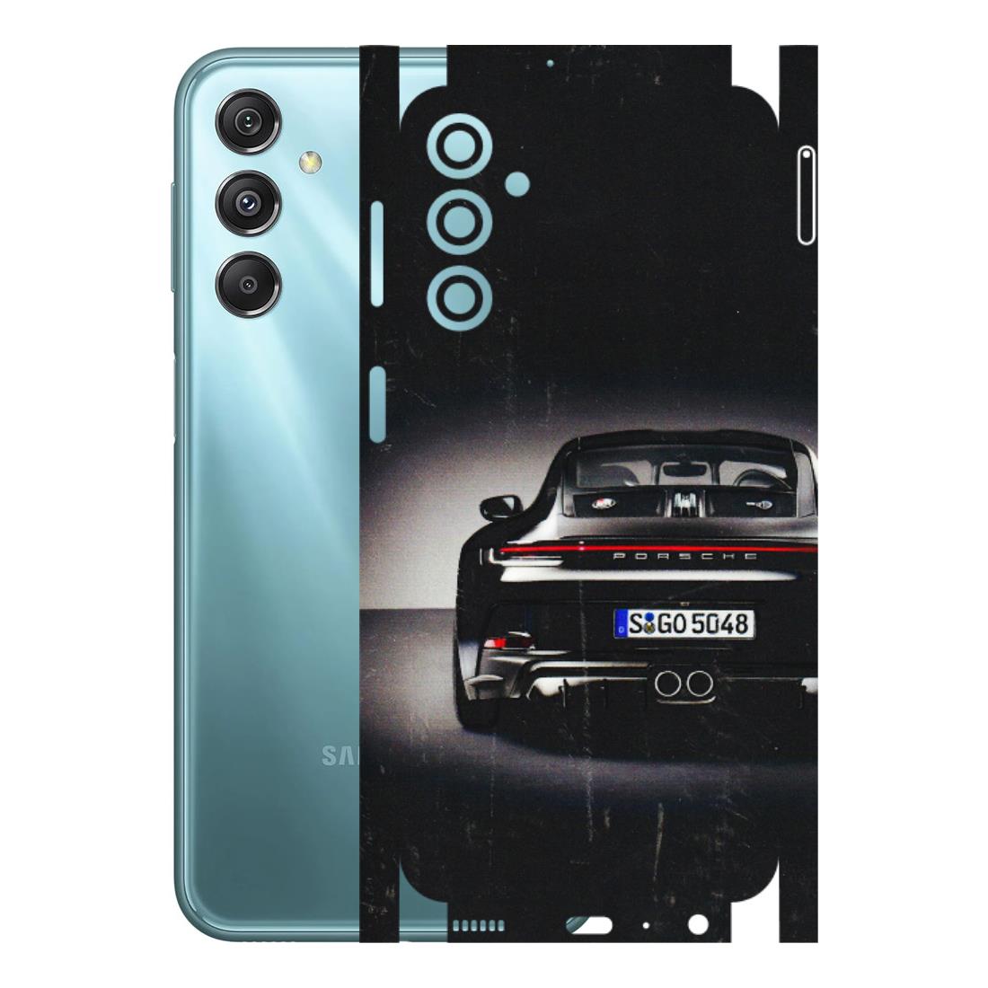 Samsung M/F/Note/Flip and C Phone Skins (All Models) - New Black Porsche GT3 - 3D Embossed Finish (L-327) Samsung Galaxy M34 (5G)