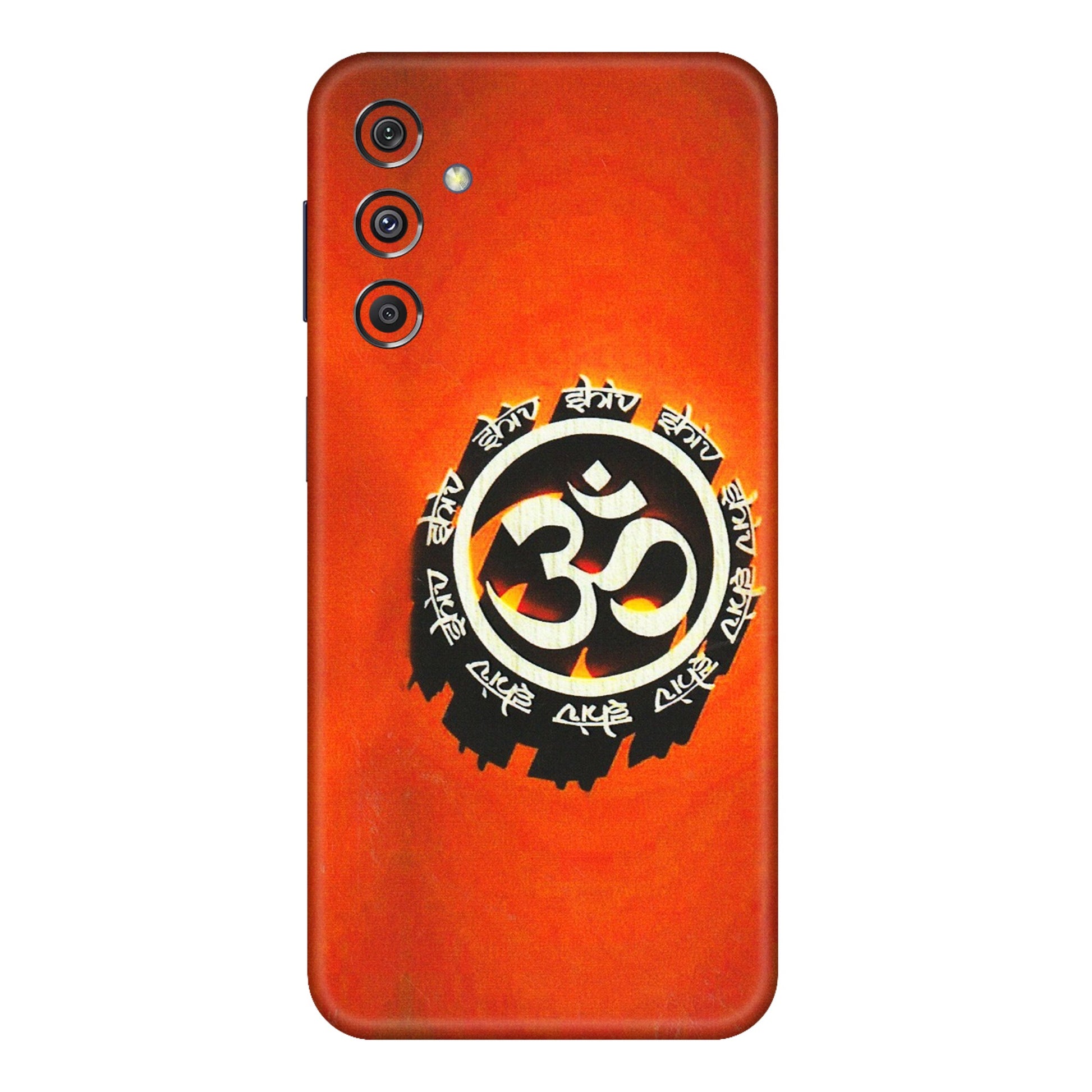 Samsung M/F/Note/Flip and C Phone Skins (All Models) - Aum Shiv Orange - 3D Embossed Finish (L-32) Samsung Galaxy M34 (5G)