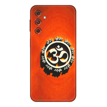 Samsung M/F/Note/Flip and C Phone Skins (All Models) - Aum Shiv Orange - 3D Embossed Finish (L-32) Samsung Galaxy M34 (5G)