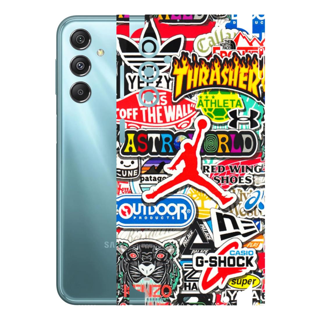 Samsung M/F/Note/Flip and C Phone Skins (All Models) - Multi Brands Sticker Graffiti - 3D Embossed Finish (L-37) Samsung Galaxy M34 (5G)