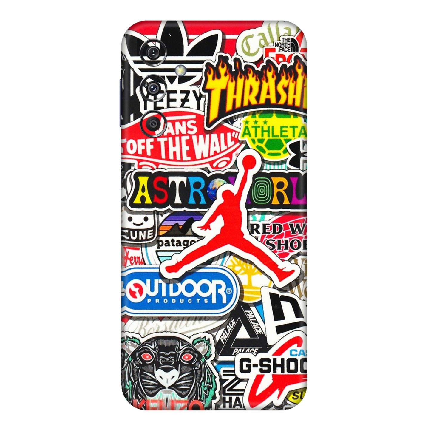 Samsung M/F/Note/Flip and C Phone Skins (All Models) - Multi Brands Sticker Graffiti - 3D Embossed Finish (L-37) Samsung Galaxy M34 (5G)