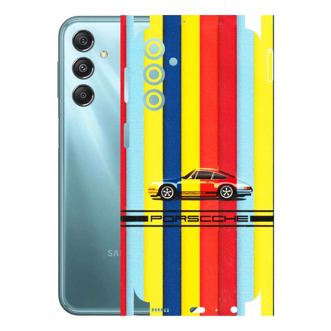 Samsung M/F/Note/Flip and C Phone Skins (All Models) - Multicolour Porche - 3D Embossed Finish (L-39) Samsung Galaxy M34 (5G)