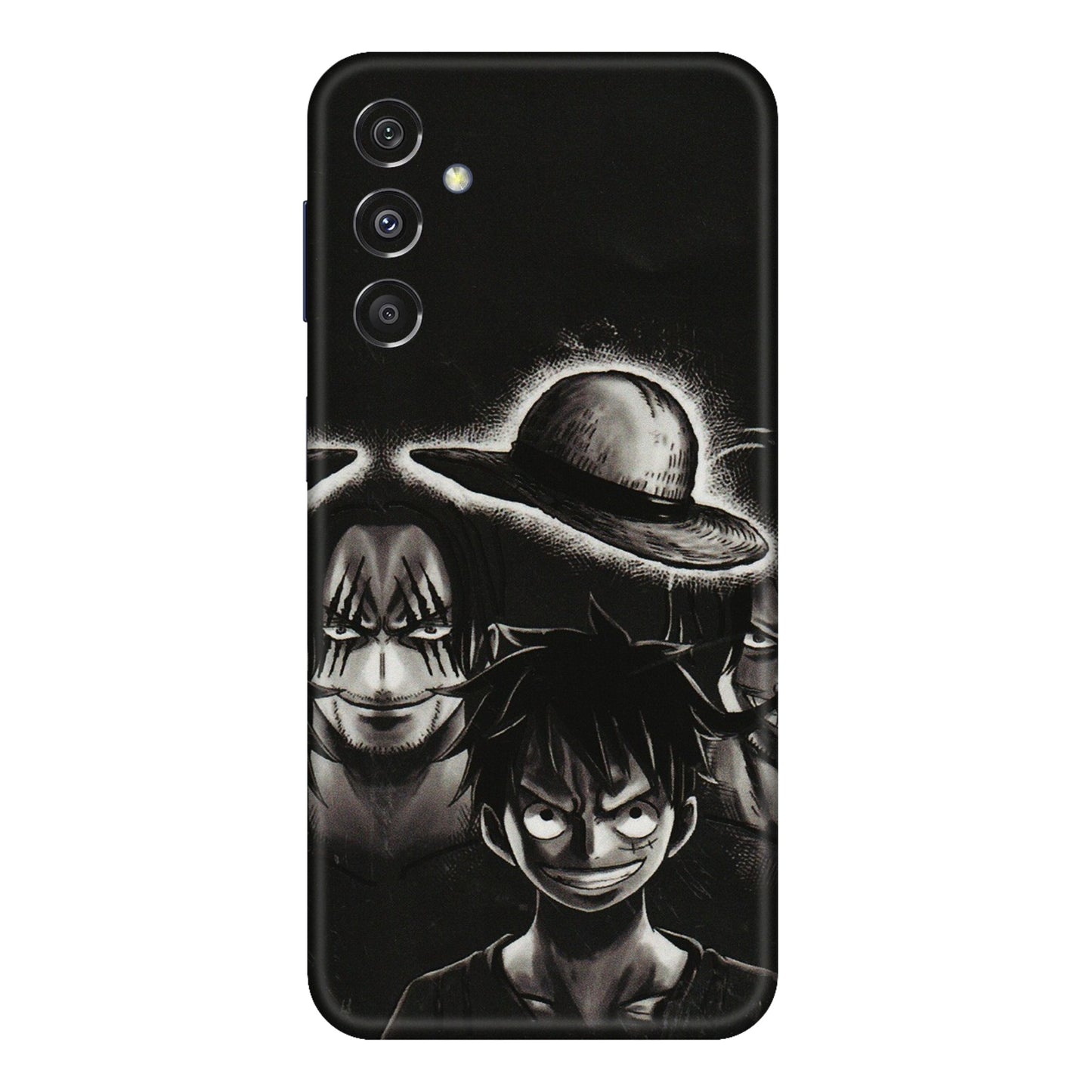 Samsung M/F/Note/Flip and C Phone Skins (All Models) - Black Luffy Hat - 3D Embossed Finish (L-57) Samsung Galaxy M34 (5G)