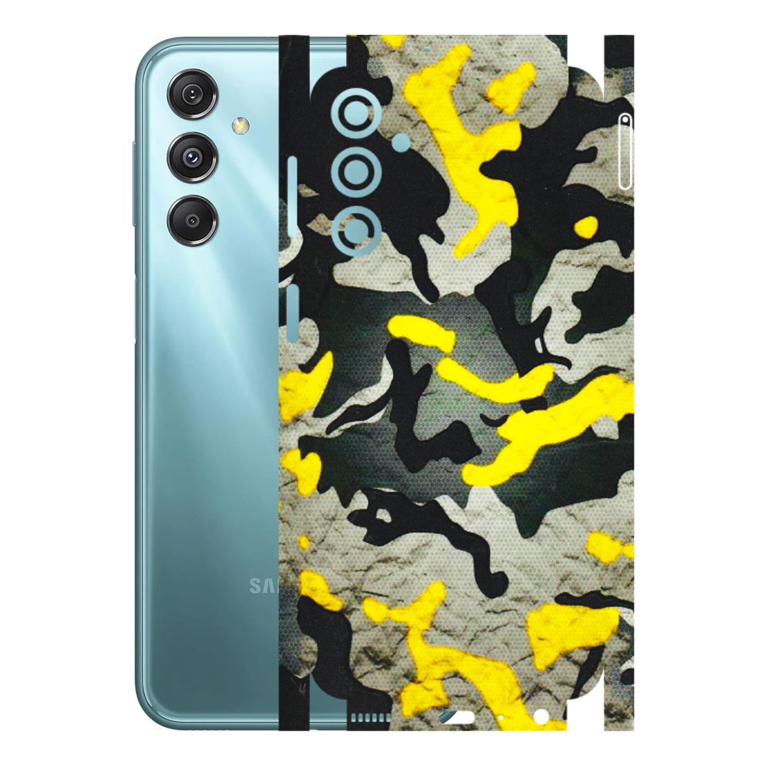 Samsung M/F/Note/Flip and C Phone Skins (All Models) - Yellow Camouflage - 3D Embossed Finish (L-61) Samsung Galaxy M34 (5G)
