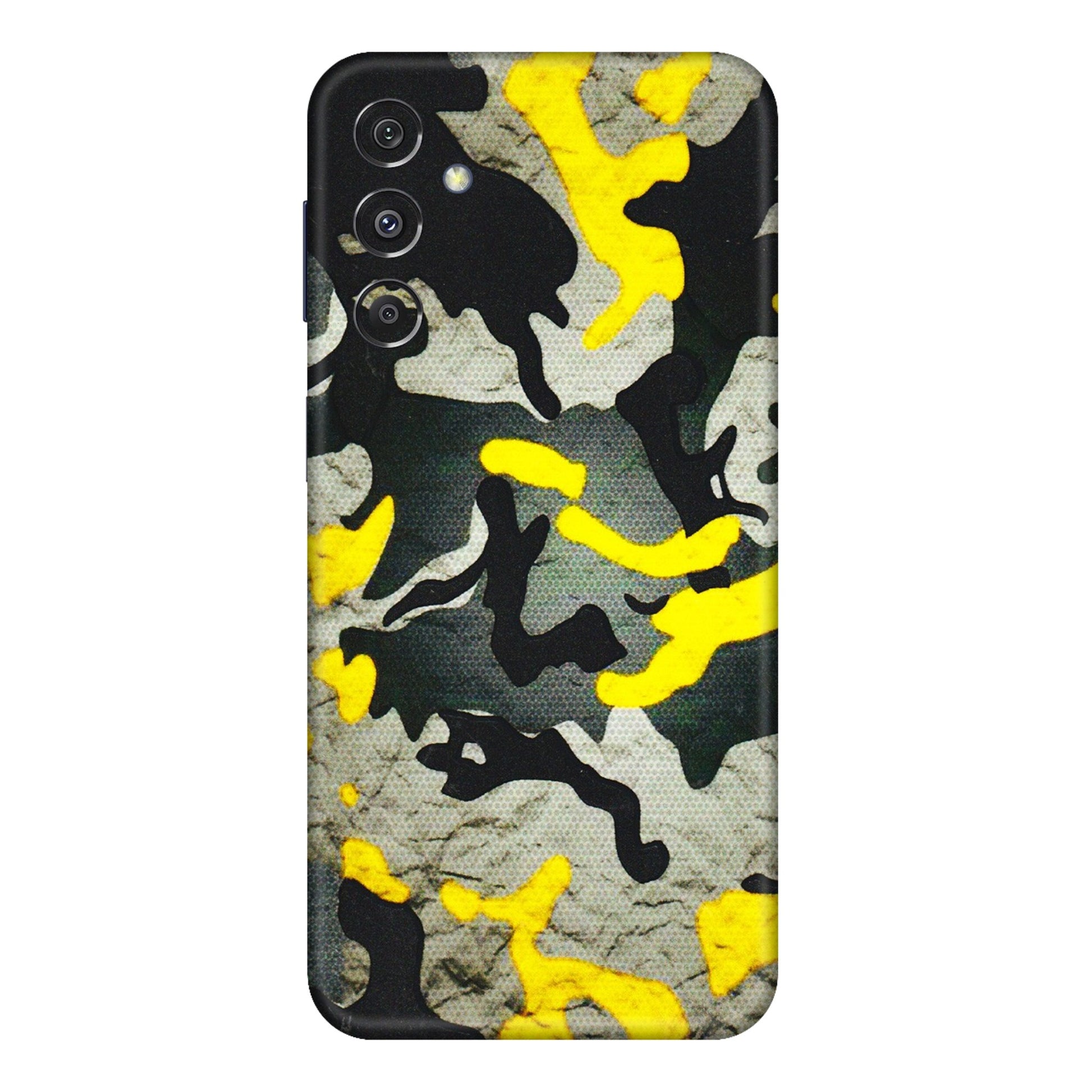 Samsung M/F/Note/Flip and C Phone Skins (All Models) - Yellow Camouflage - 3D Embossed Finish (L-61) Samsung Galaxy M34 (5G)