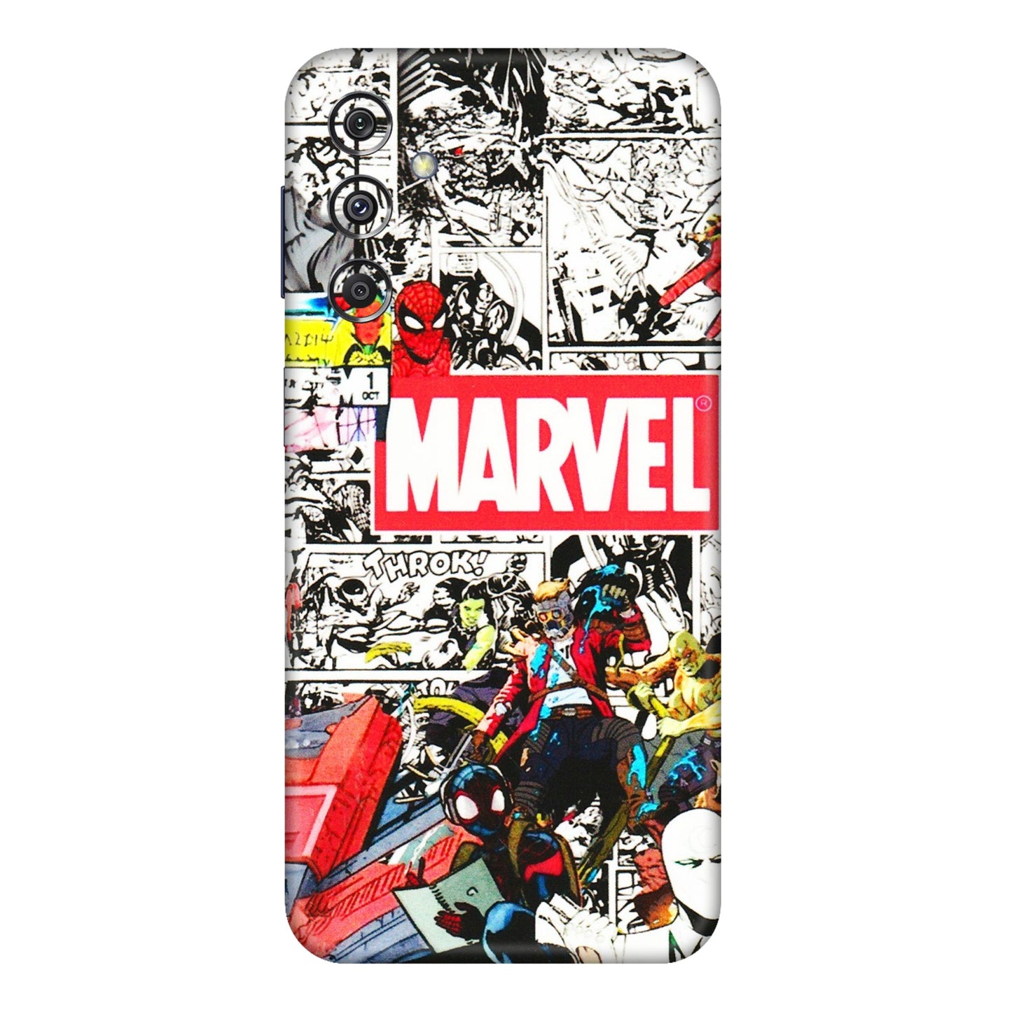 Samsung M/F/Note/Flip and C Phone Skins (All Models) - Marvel Colorful Comic - 3D Embossed Finish (L-64) Samsung Galaxy M34 (5G)